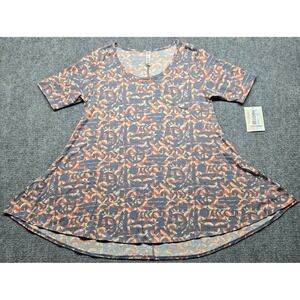 LulaRoe Perfect T-Shirt Womens XS Multicolor Geometric Short Sleeve Stretch New